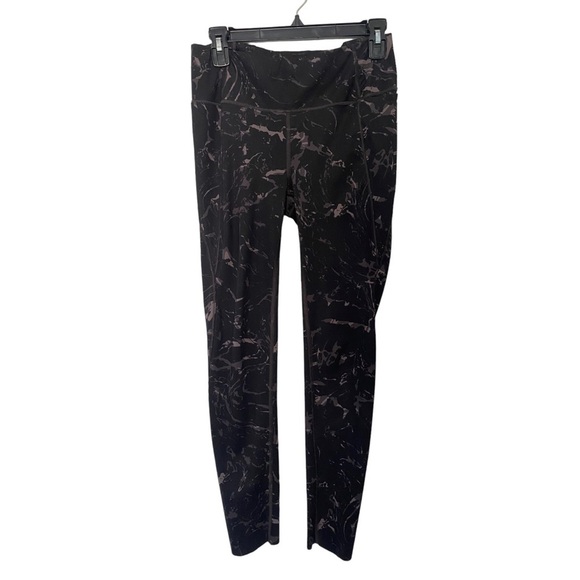 Athleta Velocity Stash Pocket Marble Black 7/8 Tight - Picture 3 of 10